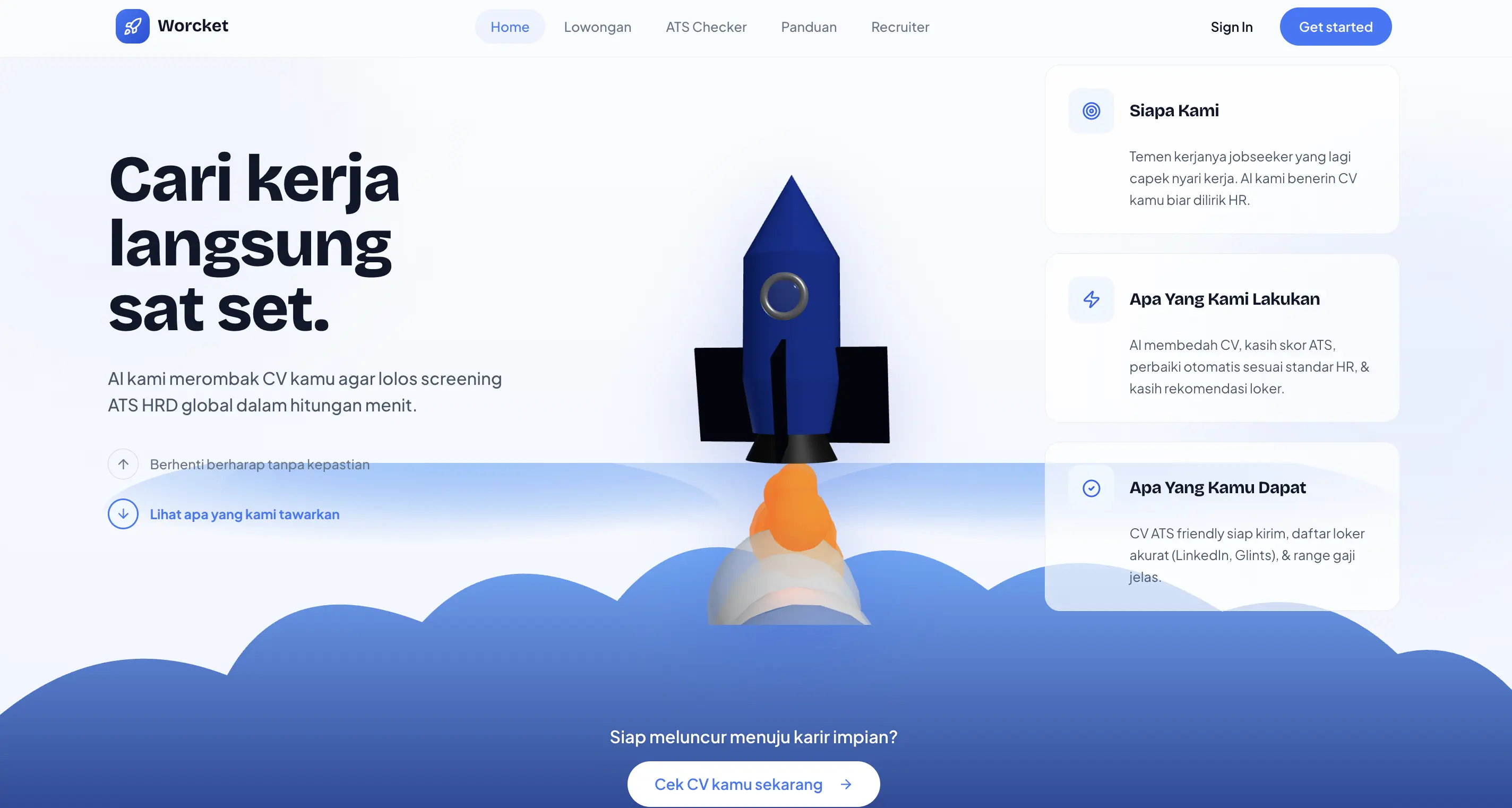 Worcket screenshot