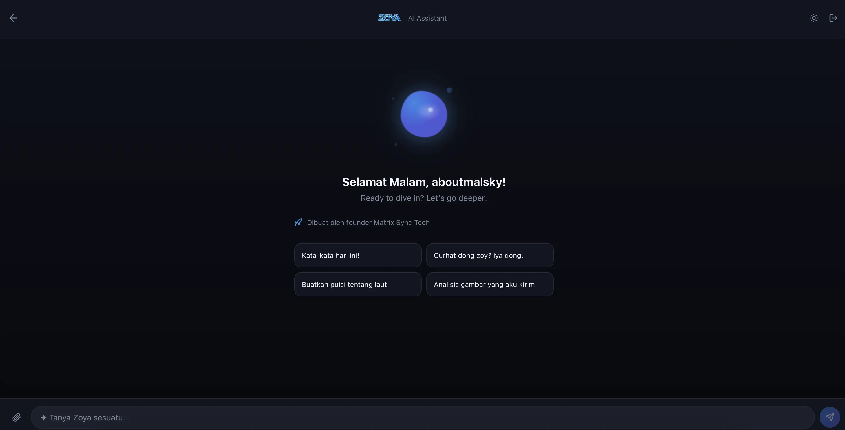 Zoya AI preview